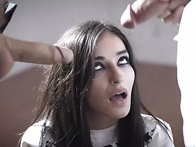 Nymphomaniac nonsensical teen gets fucked by say no to two doctors